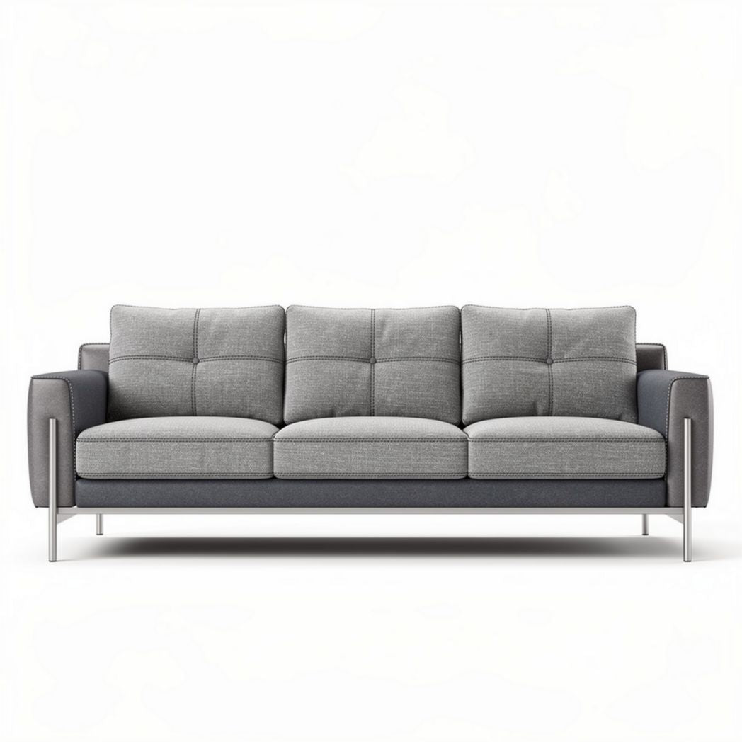 Fabric upholstered sofa for living room - 200 x 90 x 85cm
