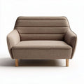 Fabric upholstered loveseat with wooden legs - 150 x 80 x 75cm