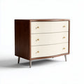 Wooden three-drawer chest for bedroom storage - 70 x 40 x 75cm