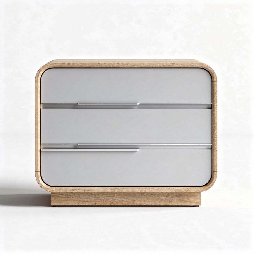 Modern storage dresser with sleek design - MDF and wood, 60 x 40 x 50cm
