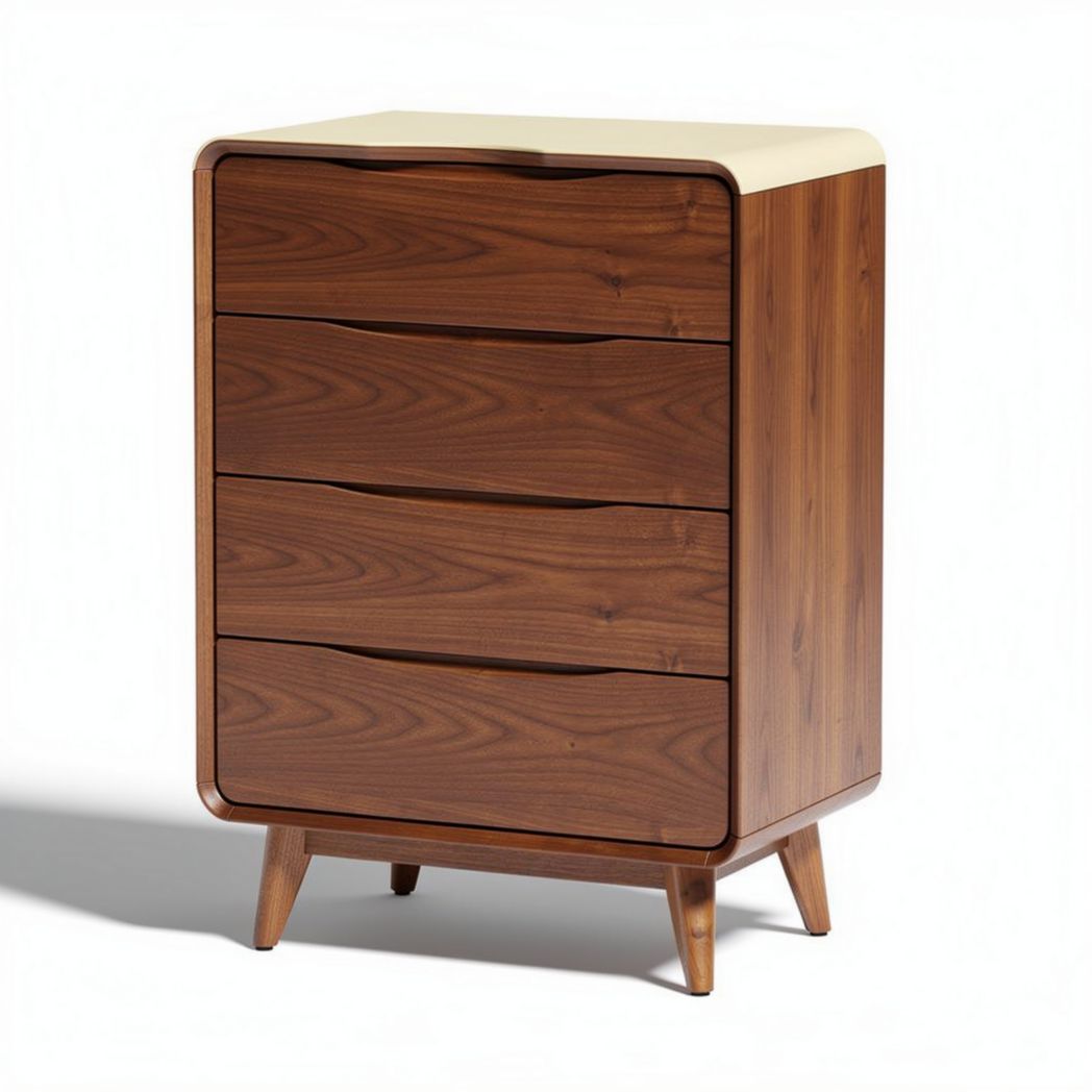 Wooden bedside table with three drawers - 60 x 40 x 80cm