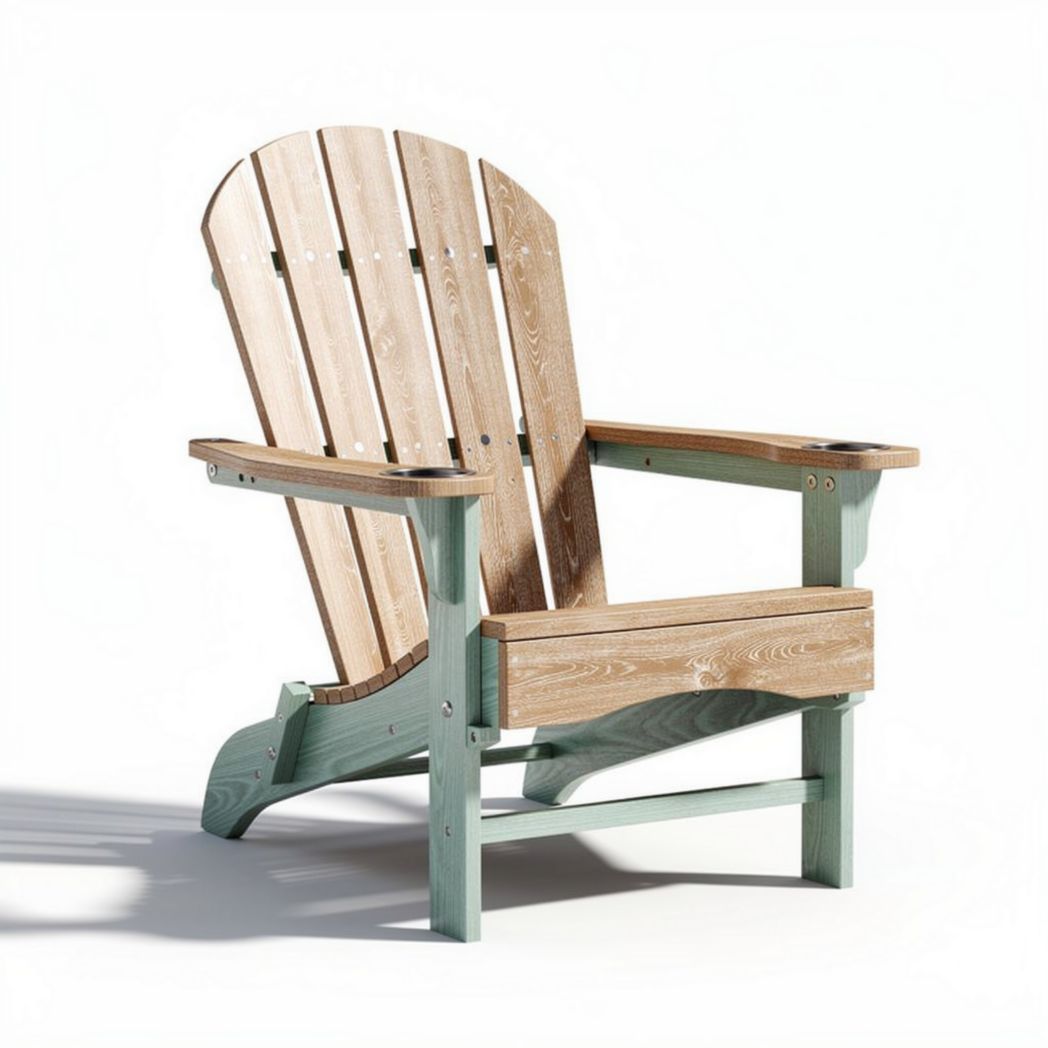 Adirondack chair for patio use, made of durable wood - 80 x 70 x 90cm