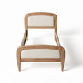 Wooden bed frame with upholstered headboard for bedroom - 200 x 100 x 80cm