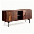 Rustic wood sideboard cabinet for living room - 150 x 40 x 75cm